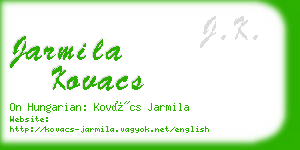 jarmila kovacs business card